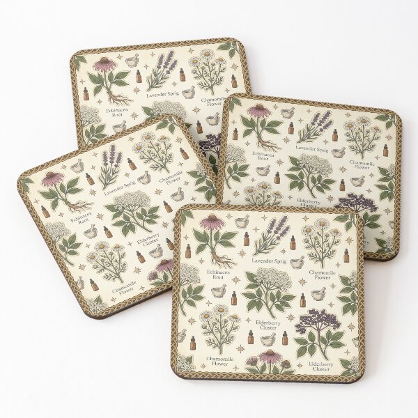 Item preview, Herbalism - Apothecary Botanical Art - Healing Plants - Herbs Flowers - Herbalist designed and sold by CattlettArt.
