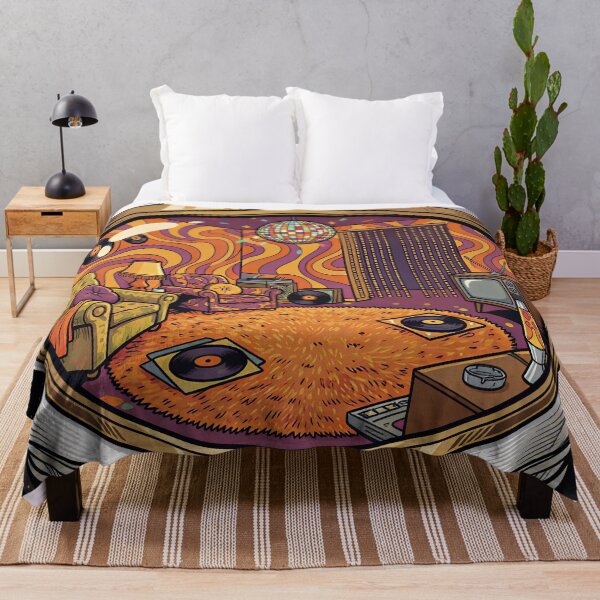 Item preview, Groovy Galaxy: Psychedelic 1970s Retro Living Room Astronaut Helmet designed and sold by bgrzblkdigital.