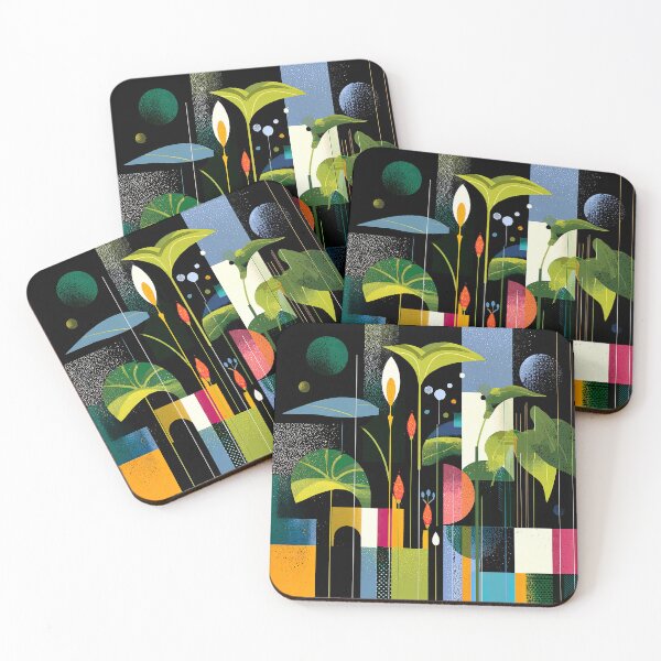 Item preview, Pop Art-Inspired Colorful Tropical Leaves Abstract Designs designed and sold by DEC02.