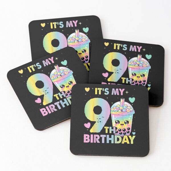 Item preview, It's My 9th Birthday Bubble Boba Tea Party 9 Year Old Girl  designed and sold by MatherFisher.