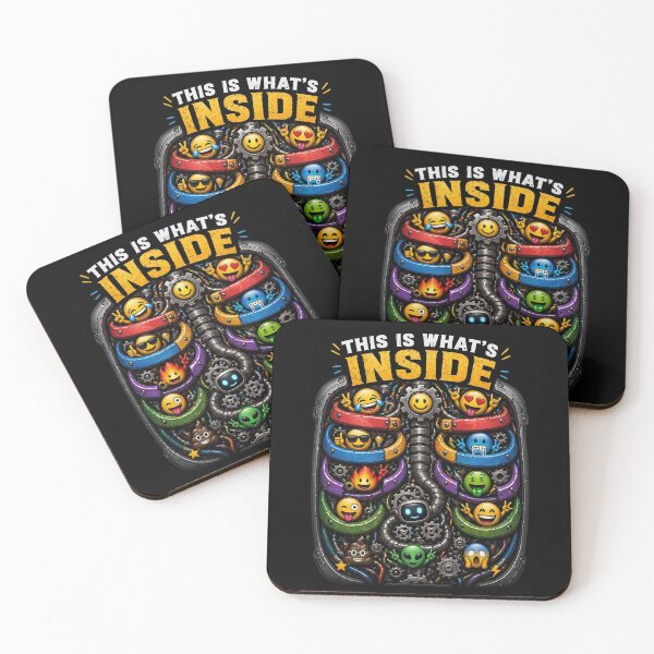 Item preview, This Is What’s Inside – Robot Chaos Emoji Core Design designed and sold by IdentityThread.
