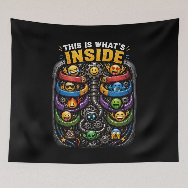 Item preview, This Is What’s Inside – Robot Chaos Emoji Core Design designed and sold by IdentityThread.