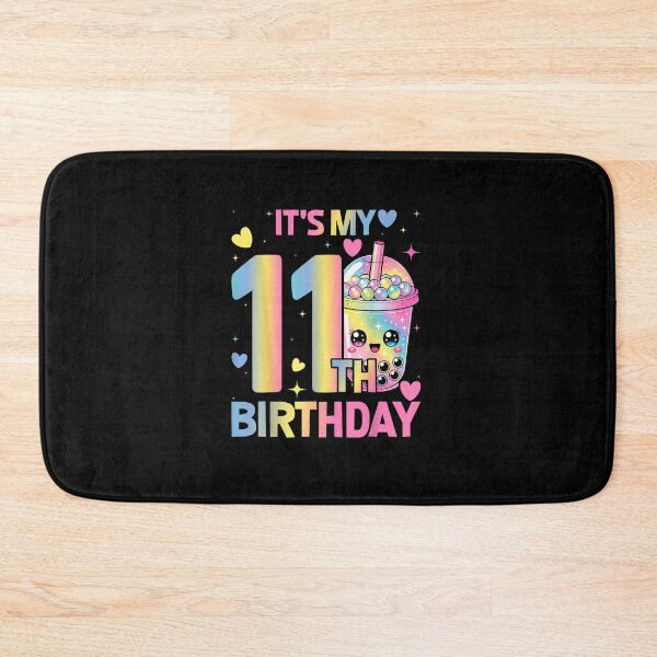 Item preview, It's My 11th Birthday Bubble Boba Tea Party 11 Year Old Girl designed and sold by MatherFisher.