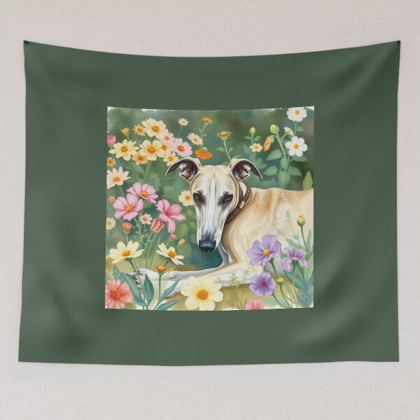 Item preview, Greyhound Dog Floral Sticker | Whippet Garden Aesthetic Art | Pet Lover Gift T-Shirt Phone Case designed and sold by ArtByTripti.