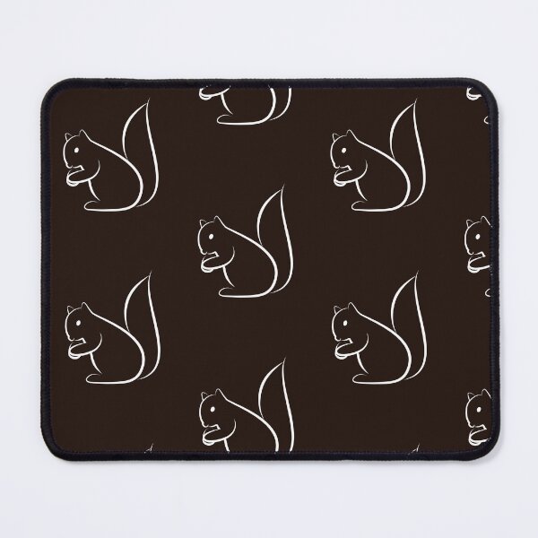 Item preview, Line Art Squirrel Illustration Pattern - Dark Background designed and sold by OG-Graphics.