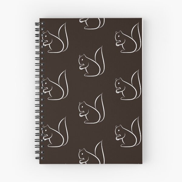 Item preview, Line Art Squirrel Illustration Pattern - Dark Background designed and sold by OG-Graphics.