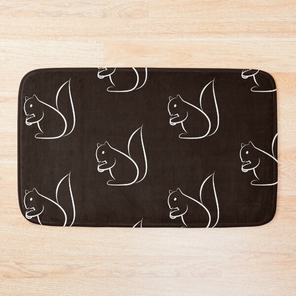 Item preview, Line Art Squirrel Illustration Pattern - Dark Background designed and sold by OG-Graphics.