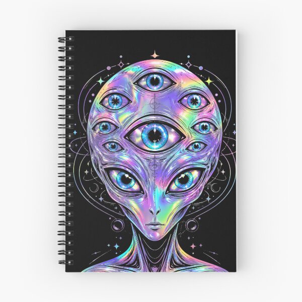 Item preview, Liquid Chrome Multi-Eyed Holographic Alien designed and sold by EsenciaZen.