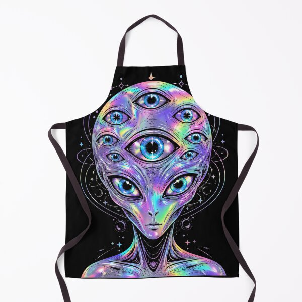 Item preview, Liquid Chrome Multi-Eyed Holographic Alien designed and sold by EsenciaZen.