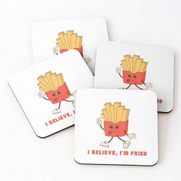 Item preview, Funny "I'm Fried" Fries Sticker - Vintage Rubber Hose Style designed and sold by GoodBaguette.