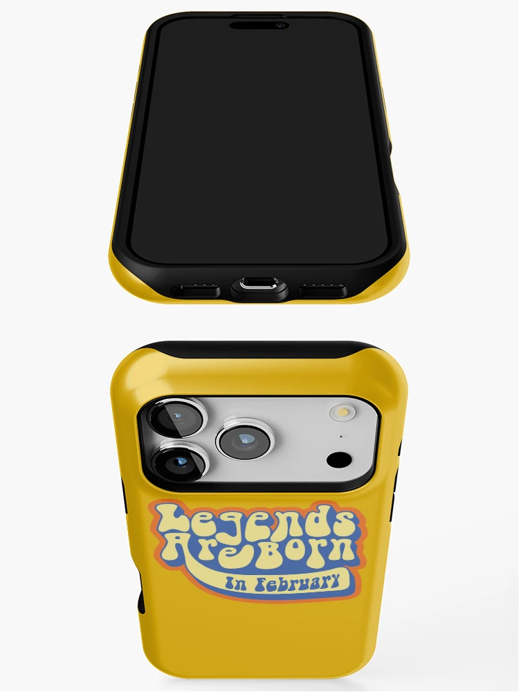 Thumbnail 3 of 4, iPhone Case, Legends Are Born In February Birthday Gift Typography designed and sold by JavaGraph.