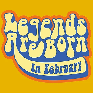 Artwork thumbnail, Legends Are Born In February Birthday Gift Typography by JavaGraph