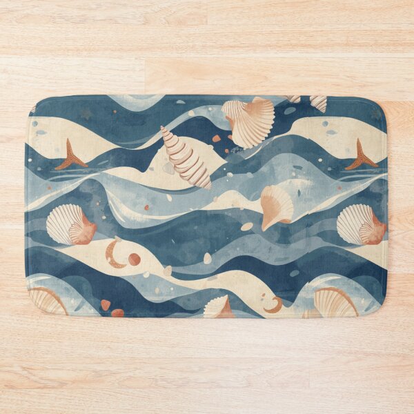 Item preview, Seashell Ocean Wave Pattern Aesthetic Beach Design designed and sold by Danisrin Finds.