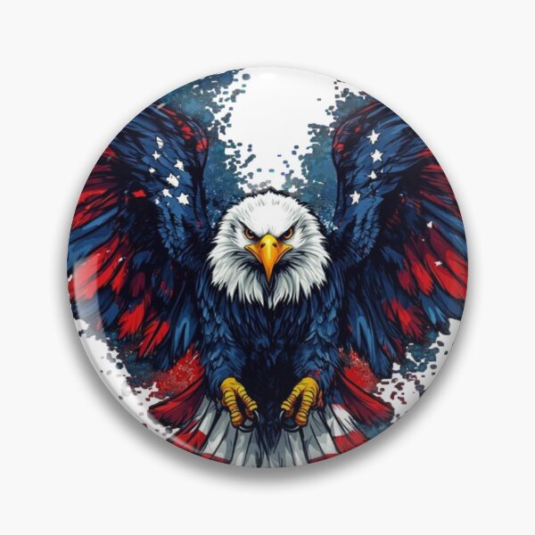 Item preview, Patriotic American Eagle Wings USA Flag – Freedom Bald Eagle Graphic T-Shirt designed and sold by Kanvasly.