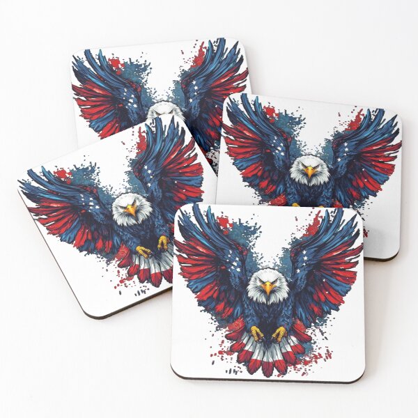 Item preview, Patriotic American Eagle Wings USA Flag – Freedom Bald Eagle Graphic T-Shirt designed and sold by Kanvasly.