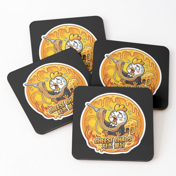 Item preview, Ultimate K-Spicy Noodle Challenge - Cheese Buldak Chicken Sticker designed and sold by K-Vibe Design Studio.