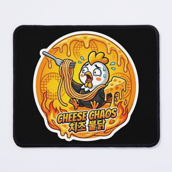 Item preview, Ultimate K-Spicy Noodle Challenge - Cheese Buldak Chicken Sticker designed and sold by K-Vibe Design Studio.