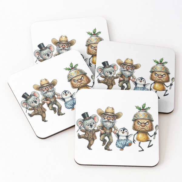Item preview, The Fable Four - Quirky Illustrated Characters designed and sold by ArtisticDesignsbyLinda.