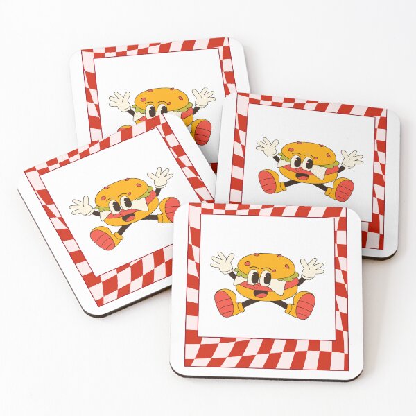 Item preview, Happy Cheeseburger cartoon - Vintage 1930s Rubber Hose Graphic designed and sold by GoodBaguette.