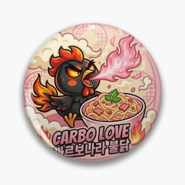 Item preview, Ultimate K-Spicy Noodle Challenge - Carbo Buldak Chicken Sticker designed and sold by K-Vibe Design Studio.