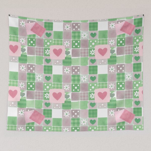 Item preview, Patchwork Hearts designed and sold by StuffWeMade.