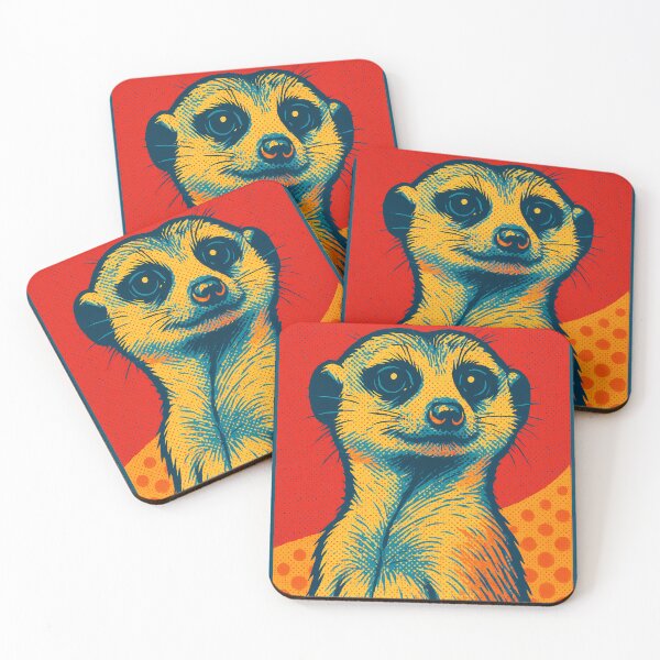 Item preview, Retro Pop Art Meerkat | Vibrant Desert Animal Illustration | Bold Playful Safari Wildlife Aesthetic Design designed and sold by PaintedPixels01.