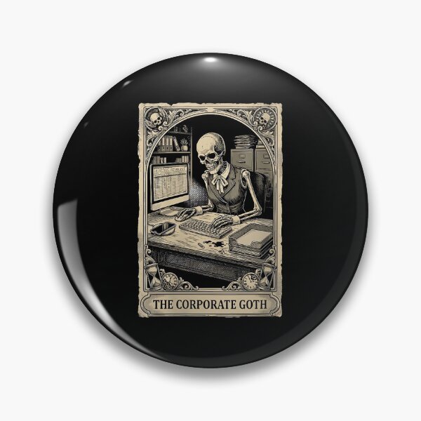 Item preview, Womens Corporate Goth Tarot Card Skeleton Funny Office Worker designed and sold by ElaineZPink.