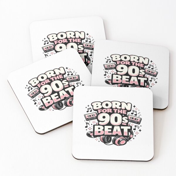 Item preview, Born for the 90s Beat • Retro Music Art with Cassettes & Vinyl • 90s Nostalgia Design designed and sold by Bright Nest Studio.