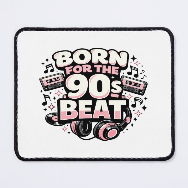 Item preview, Born for the 90s Beat • Retro Music Art with Cassettes & Vinyl • 90s Nostalgia Design designed and sold by Bright Nest Studio.