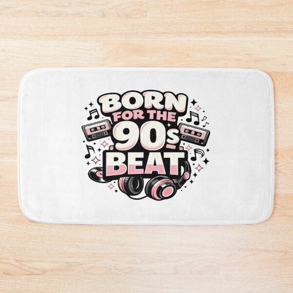 Item preview, Born for the 90s Beat • Retro Music Art with Cassettes & Vinyl • 90s Nostalgia Design designed and sold by Bright Nest Studio.