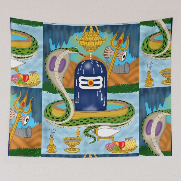 Item preview, Shivalinga Spiritual Art Design – Hindu God Mystic Illustration designed and sold by Harshit_Digital_Arts.