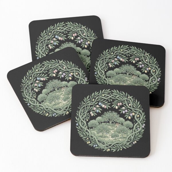Item preview, Mediterranean Olive Grove & Stone Cottage Path designed and sold by MoonSoul Studio.