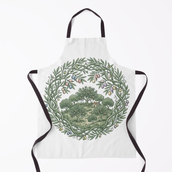 Item preview, Mediterranean Olive Grove & Stone Cottage Path designed and sold by MoonSoul Studio.
