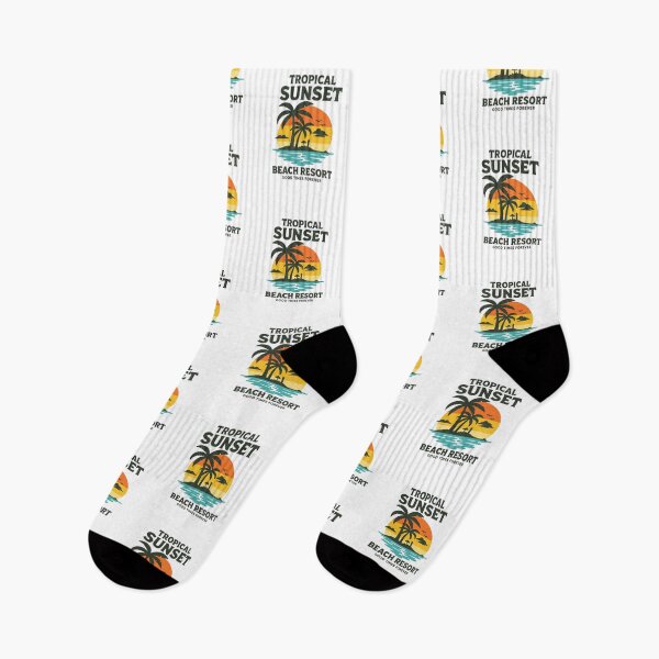 Item preview, Tropical Sunset Beach Resort: Retro Palm Tree | Summer Island Illustration designed and sold by Colorful-Garden.
