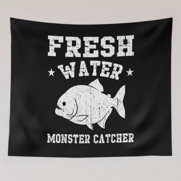 Item preview, Fresh Water Monster Catcher - Piranha Fishing Lakes and Remote Rivers Adventurer Angler designed and sold by Jt41.