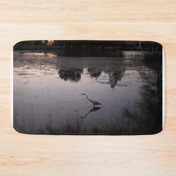 Item preview, Sneaking Heron at Sunset at Ironbark Lake designed and sold by getmybookstore.