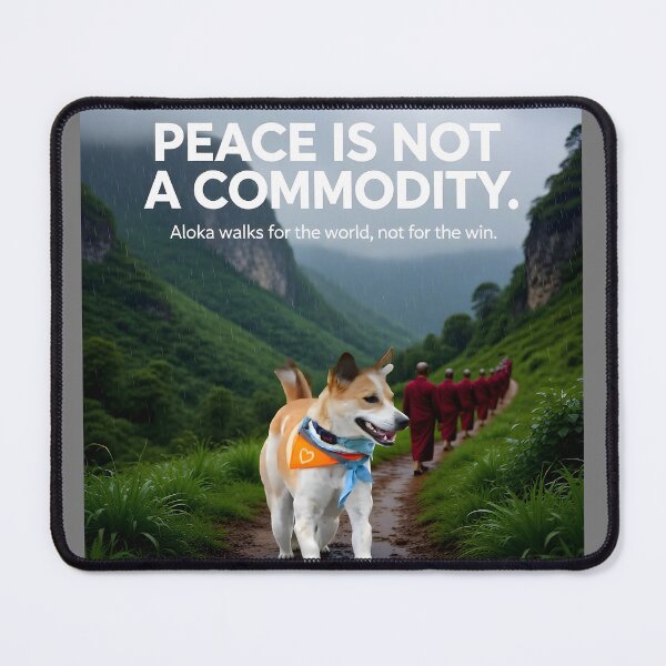 Item preview, “Peace is Not a Commodity. Aloka walks for the world, not for the win” designed and sold by Creative-RE.