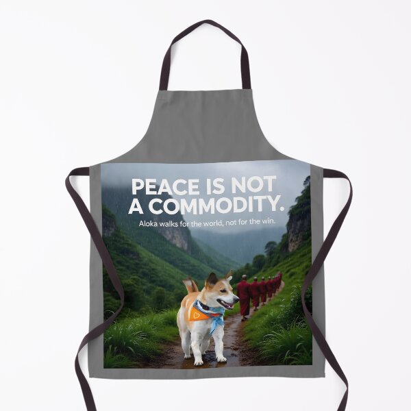 Item preview, “Peace is Not a Commodity. Aloka walks for the world, not for the win” designed and sold by Creative-RE.