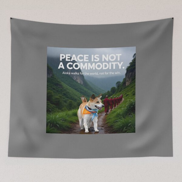 Item preview, “Peace is Not a Commodity. Aloka walks for the world, not for the win” designed and sold by Creative-RE.