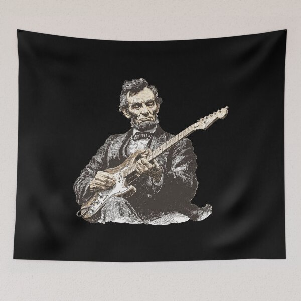 Item preview, Abraham Lincoln - Funny Abraham Lincoln Guitar, Vintage History Music, Abe Lincoln  Gift for Music Lover , 1776-2026 USA 250th Anniversary Vintage 4th of July designed and sold by Jeffasmooren.