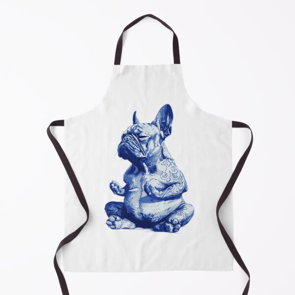 Item preview, Zen Bulldog Meditation Blue Art designed and sold by RamyGallery.