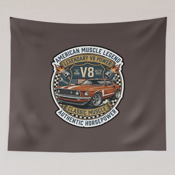 Item preview, Vintage 1969 Muscle Car Orange Legend Sticker designed and sold by K-Vibe Design Studio.