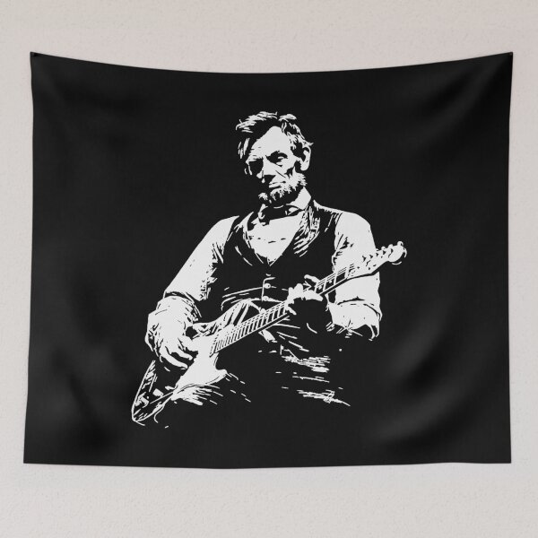 Item preview, Abraham Lincoln - Funny Abraham Lincoln Guitar, Vintage History Music, Abe Lincoln  Gift for Music Lover , 1776-2026 USA 250th Anniversary Vintage 4th of July designed and sold by Jeffasmooren.