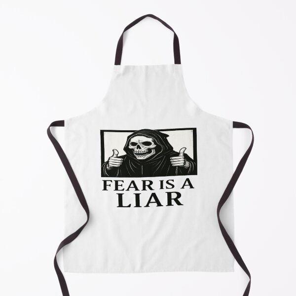 Item preview, Fear Is a Liar • Grim Reaper Thumbs‑Up Art • Motivational Dark Humor Retro Design designed and sold by Bright Nest Studio.