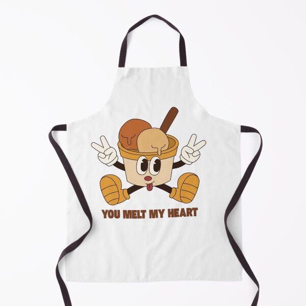 Item preview, Retro Ice Cream Mascot - "You Melt My Heart" Vintage Cartoon designed and sold by GoodBaguette.