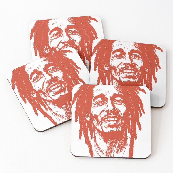 Item preview, Reggae Legend Bob Marley Red & Black Graphic Portrait designed and sold by SajolCanva.