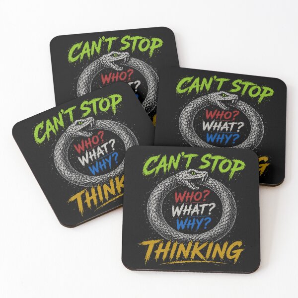 Item preview, Can’t Stop Thinking – Overthinking Loop Snake Design designed and sold by IdentityThread.