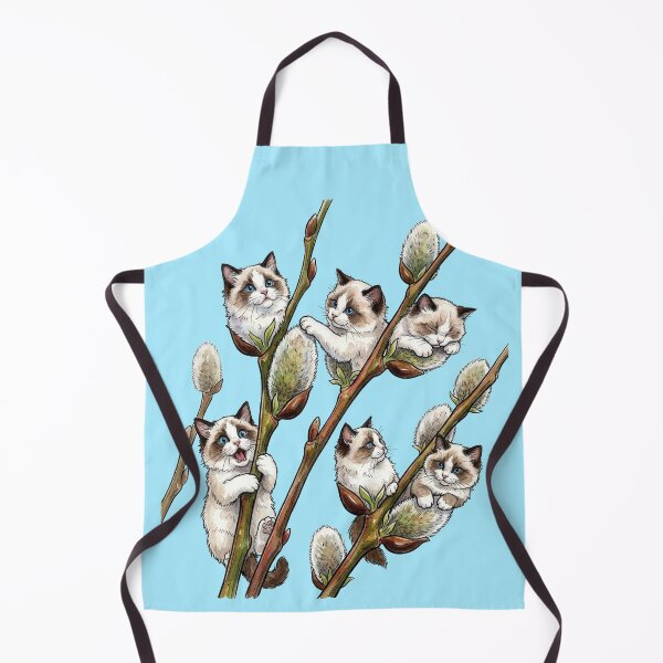 Item preview, Whimsical Ragdoll Cats Are Budding Pussy-Willows designed and sold by Lion and Lamb Design.