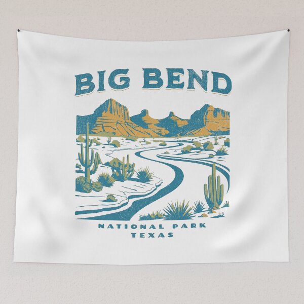 Item preview, Big Bend National Park - Big Bend National Park illustration - Rio Grande Texas   designed and sold by Jeffasmooren.
