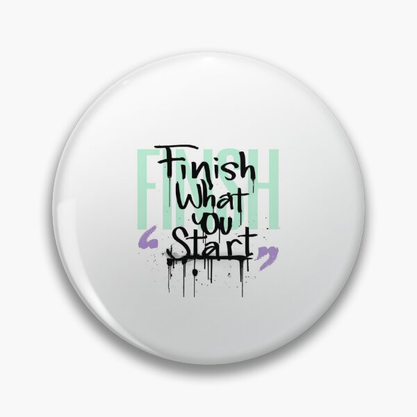 Item preview, Finish What You Start • Motivational Graffiti‑Style Quote • Bold Productivity Art designed and sold by Bright Nest Studio.